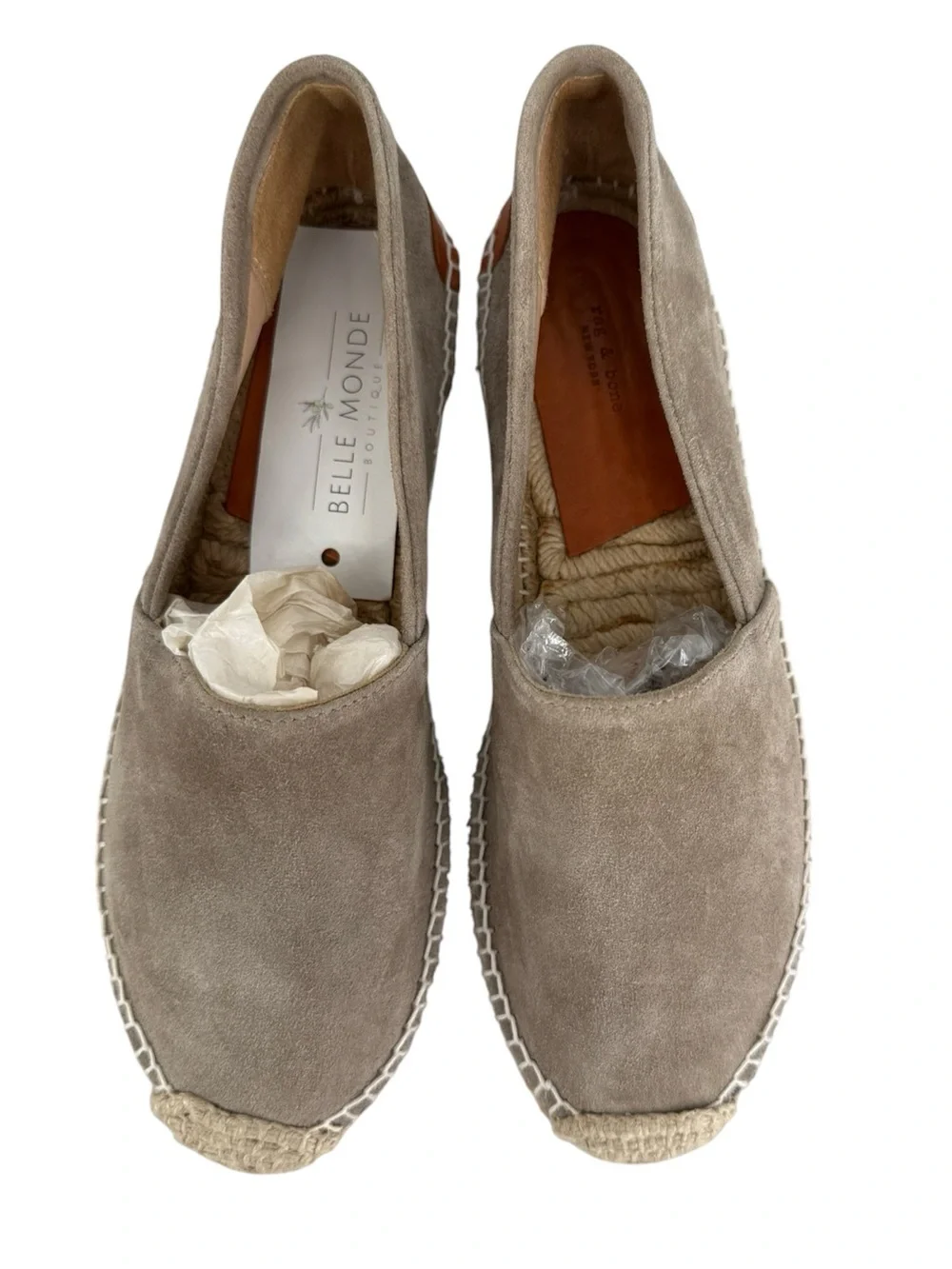 rag & bone Taupe Suede Espadrille Slip-On